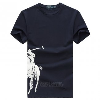 Ralph Lauren Homme T-Shirt Round Neck Blanc Noir
