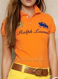 Ralph Lauren Femme Custom Fit Dual Match Polo Vii Orange