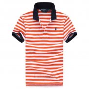 Ralph Lauren Homme Stripe Polo Orange