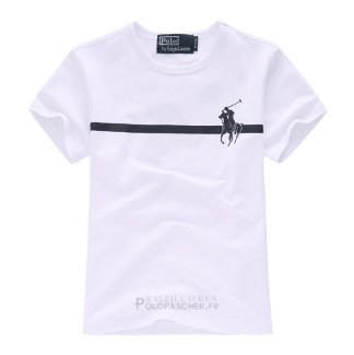 Ralph Lauren Enfant Mesh Polo T-shirt Blanc