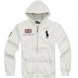 Ralph Lauren Homme Sweatshirts Full Zip Pony Polo Great Britain Blanc