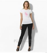 Ralph Lauren Femme Slim Fit Pony Polo T-shirt Blanc
