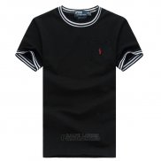 Ralph Lauren Homme Mesh Polo T-shirt Pocket Noir