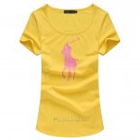 Ralph Lauren Femme Pony Polo T-shirt Jaune2