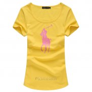 Ralph Lauren Femme Pony Polo T-shirt Jaune2