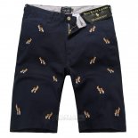 Ralph Lauren Homme Casual Short Pants Belt Dogs Pattern Noir