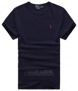 Ralph Lauren Homme Mesh Polo T-shirt Bleu Acier