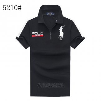 Ralph Lauren Homme Polo Sport 5210 Pony Polo Manche Courte Noir