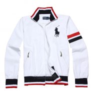Ralph Lauren Homme Vestes Pony Polo Stripe Blanc