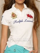 Ralph Lauren Femme Custom Fit Dual Match Polo Vii Blanc