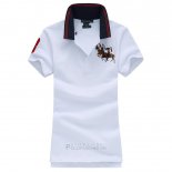 Ralph Lauren Femme Custom Fit Multi Match Polo Blanc
