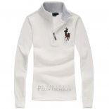 Ralph Lauren Femme Pull Pony Polo Blanc Gris