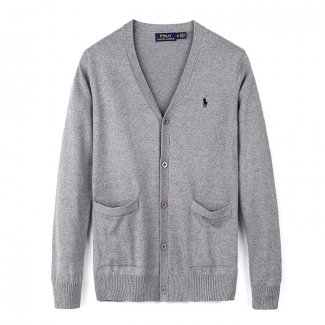 Ralph Lauren Homme Polo Pull Pull Cardigan Gris