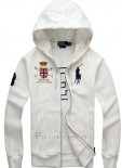 Ralph Lauren Homme Sweatshirts Pony Polo Full Zip Blanc