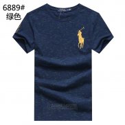 Ralph Lauren Homme T-shirt Pony Polo Bleu Acier Vert