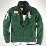 Ralph Lauren Homme Vestes England Pony Polo Full Zip Fonce Vert