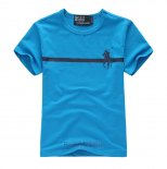 Ralph Lauren Enfant Mesh Polo T-shirt Bleu Noir