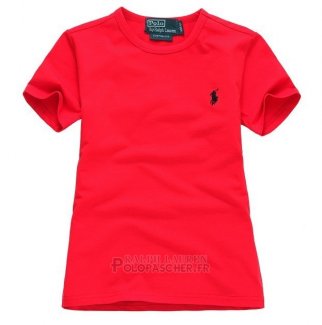 Ralph Lauren Enfant Mesh Polo T-shirt Rouge