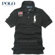 Ralph Lauren Homme Flag Polo Usa Noir