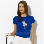 Ralph Lauren Femme Slim Fit Pony Polo T-shirt Bleu