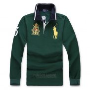 Ralph Lauren Homme Polo Manches Longues Pony Polo Vert