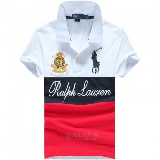 Ralph Lauren Homme Pony Polo Crest Blanc Noir Rouge