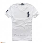 Ralph Lauren Homme T-shirt Pony Polo Blanc