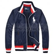 Ralph Lauren Homme Vestes Pony Polo Stripe Bleu Acier1