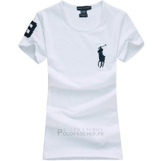 Ralph Lauren Femme Pony Polo T-shirt Blanc1