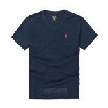 Ralph Lauren Homme T-Shirt Round Neck Bleu Sombre
