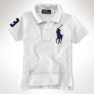 Ralph Lauren Enfant Pony Polo Blanc