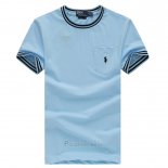 Ralph Lauren Homme Mesh Polo T-shirt Pocket Clair Bleu