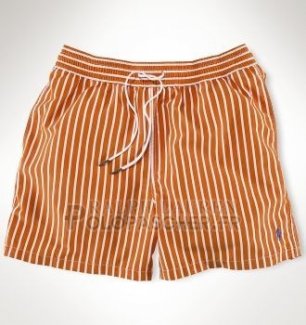 Ralph Lauren Homme Shorts Lacing Mesh Polo Fonce Orange