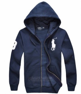Ralph Lauren Homme Sweatshirts Pony Polo Full Zip Bleu Acier1