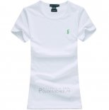 Ralph Lauren Femme Mesh Polo T-shirt Blanc