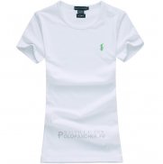 Ralph Lauren Femme Mesh Polo T-shirt Blanc