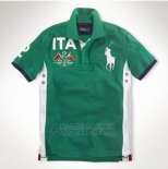 Ralph Lauren Homme Flag Polo Italia Vert Blanc