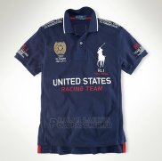 Ralph Lauren Homme Flag Polo Racing United States Fonce Bleu