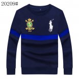 Ralph Lauren Homme Pony Polo 20209 Longue T-Shirt Sombre Bleu