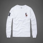 Ralph Lauren Homme Pony Polo T-Shirt Longue Blanc