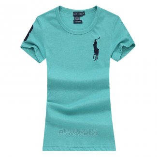 Ralph Lauren Femme Pony Polo T-shirt Clair Vert2