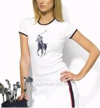 Ralph Lauren Femme Slim Fit Pony Polo T-shirt Blanc1