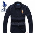 Ralph Lauren Homme Largo Chemise Pony Polo Bleu Acier