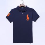 Ralph Lauren Homme Pony Polo Sombre Bleu Orange