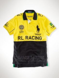 Ralph Lauren Homme City Polo Rl-racing Jaune Noir