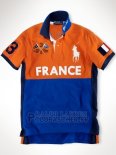 Ralph Lauren Homme Flag Polo France Bleu Orange