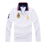 Ralph Lauren Homme Polo Manches Longues Pony Polo Blanc1