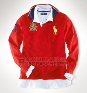 Ralph Lauren Homme Pull Pony Polo Rouge
