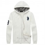 Ralph Lauren Homme Sweatshirts Match 3 Pony Polo Full Zip Blanc