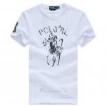 Ralph Lauren Homme T-Shirt Round Neck Printing Blanc